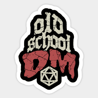 Old School Dungeon Master D20 Sticker